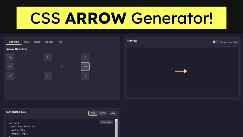 CSS Arrow Generator - Create Custom Arrow Shapes with Ease | UI Surgeon